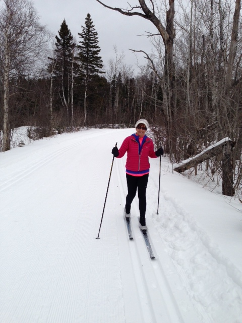 Lori's first ever XC ski